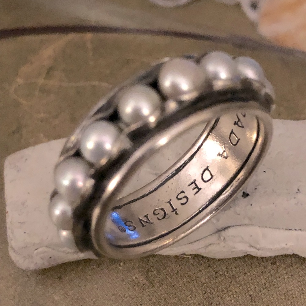 Silpada Sterling Silver Pearl Band Ring